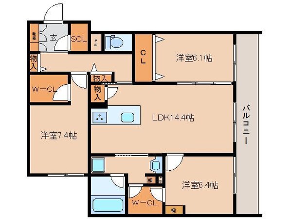 奈良駅 徒歩11分 1階の物件間取画像